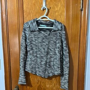 MMaurice’s Women's Black and White Tweed Jacket Sz large .